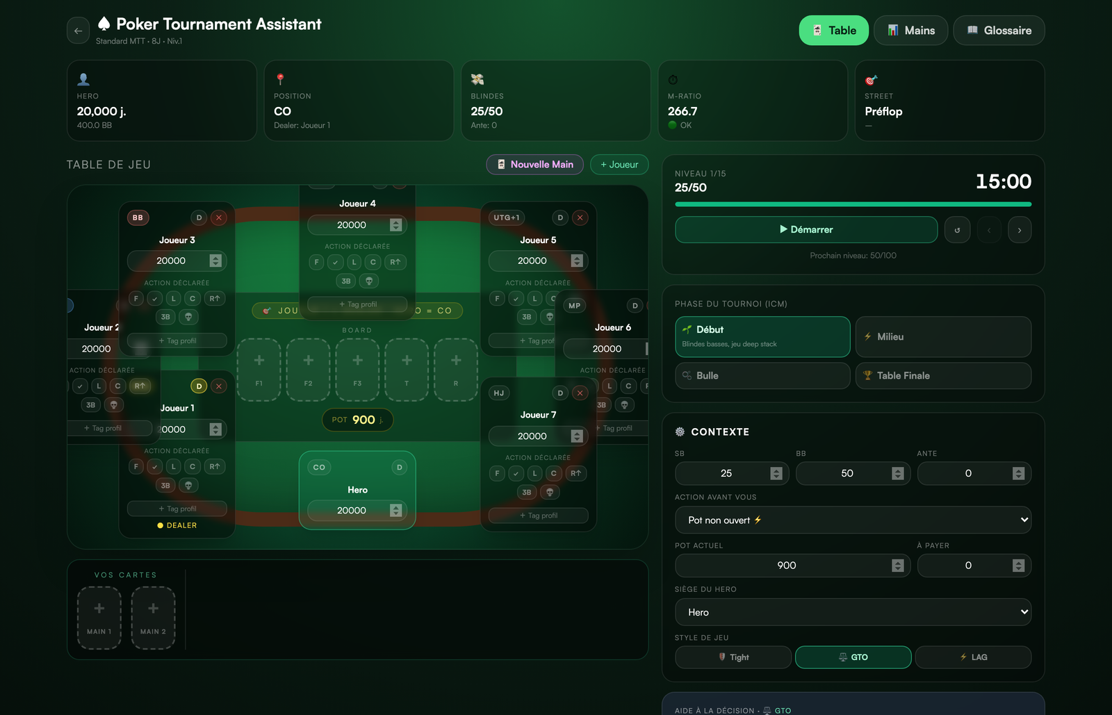 Poker Tournament Assistant Pro — capture de l'app